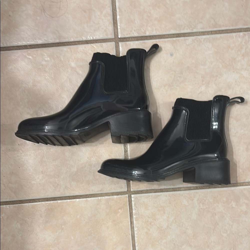 Black Ankle Rain Boots